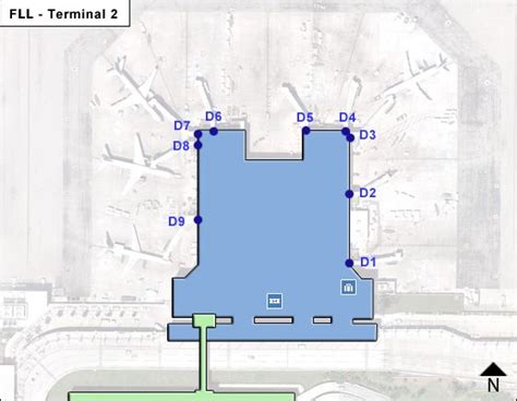 Fort Lauderdale Hollywood Airport Fll Terminal 2 Map