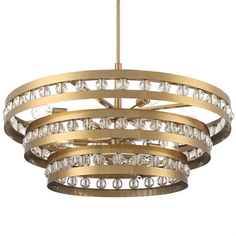 Stiffel Artyom 40 Wide Warm Gold 8 Light Ring Pendant 508n0 Lamps