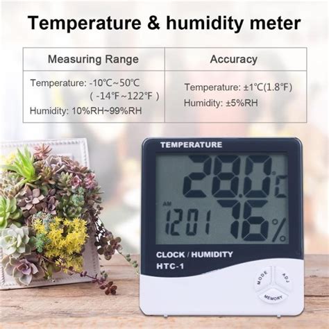 Jual HTC 1 HTC 1 THERMOMETER HYGROMETER RUANGAN DIGITAL HUMIDITY JAM