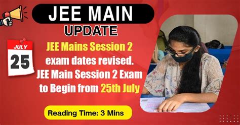 Jee Main 2022 Session 2 Exam Date Extended And Release Of Admit Card