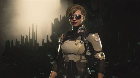 Hd Wallpaper Womens Black Suit Illustration Cassie Cage Mortal