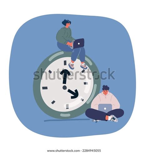 Cartoon Vector Illustration Time Management Concept Stock Vector Royalty Free 2284945055