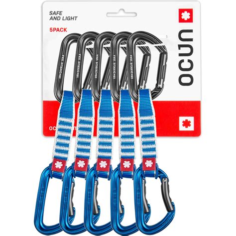 Ocún Hawk QD Zoom PA 15 22 mm Quickdraw Set 12 cm 5 Pack blue