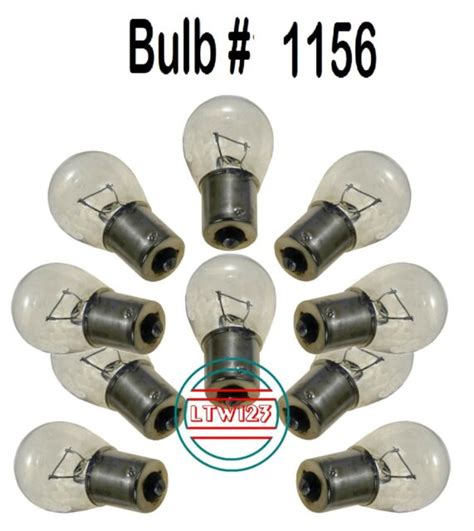 10 1156 Miniature Light Bulbs Clear Sun East 12V 32CP EBay