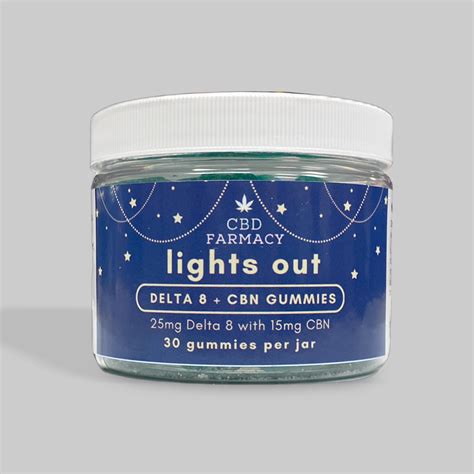 CBD Farmacy | 25mg Delta-8 + CBN Lights Out Gummies (30ct) | CBD Farmacy