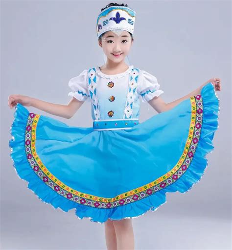 blue gradient girls princesses childs kids traditional Russian national ...