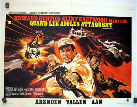 QUAND LES AIGLES ATTAQUENT MOVIE POSTER WHERE EAGLES DARE MOVIE