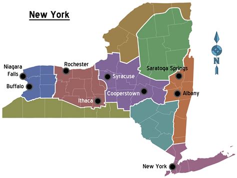 New York Regions Map - MapSof.net