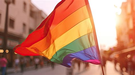 Premium Ai Image A Person Posing With Lgbt Flag Covering His Body On