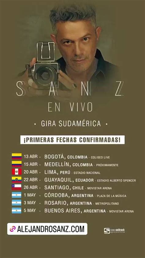 Alejandro Sanz Confirmó Recital En Rosario Y Empieza La Venta De Entradas