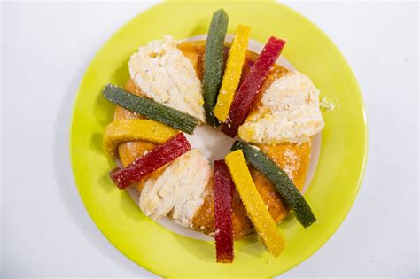 Colorful Mexican Kings Day Bread On A White Table Stock Photo ...