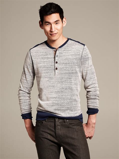 Heritage Ribbed Henley Banana Republic