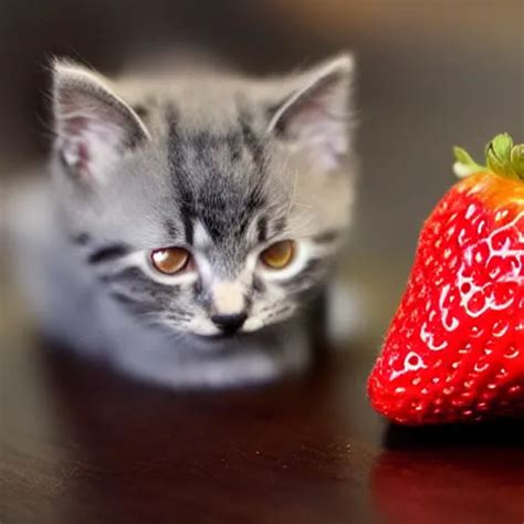 A Strawberry In The Shape Of A Kitten Stable Diffusion