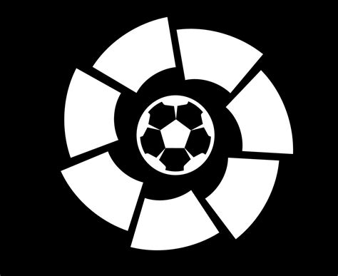 La Liga Symbol Logo White And Black Design Spain football Vector