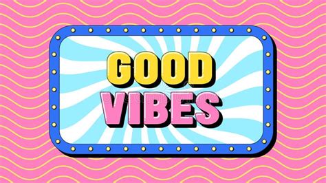 Good Vibes Text Positive Life Greeting Text Banner With Motivation Phrase Good Vibes Stock