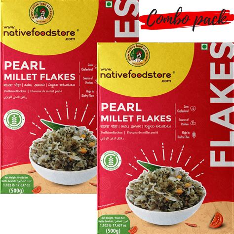 Buy Nativefoodstore Millet Flakes Combo Kambu Pearl Millet Flakes