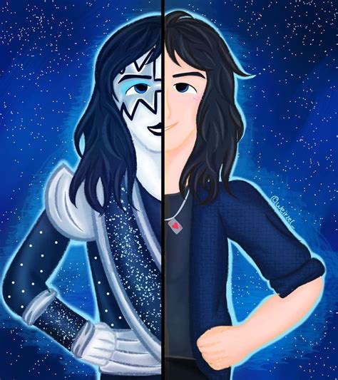 Pin On Ace Frehley And Tommy Thayer The Spaceman