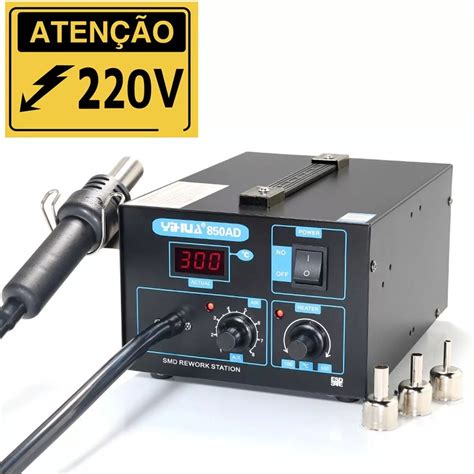 Estacao Solda Retrabalho Digital Ar Quente Yihua 850ad Mebuscar Brasil