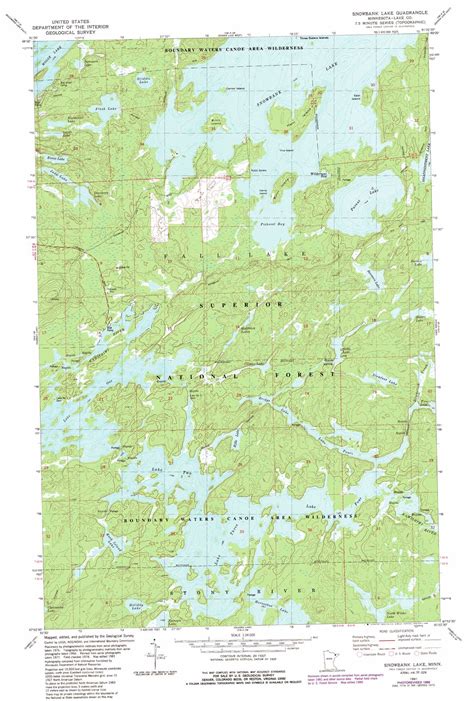 Snowbank Lake Topographic Map Scale Minnesota