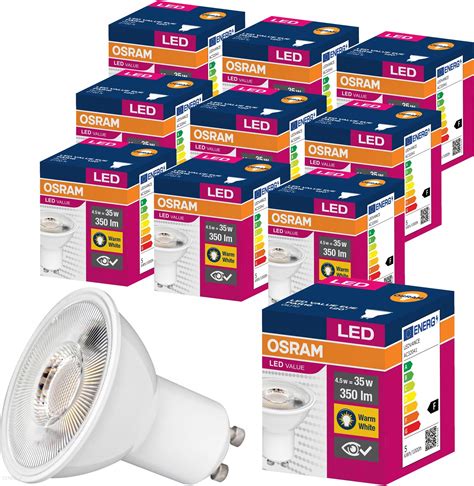 Osram 10x Żarówka Led Gu10 4 5w 35w 350lm 2700k