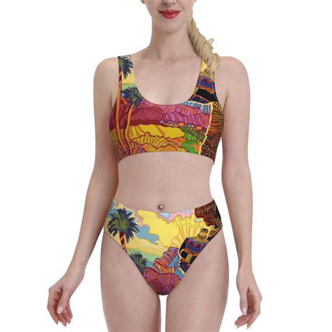 Haiem Beautiful African Woman Women S High Waisted Bikini Set Two Piece