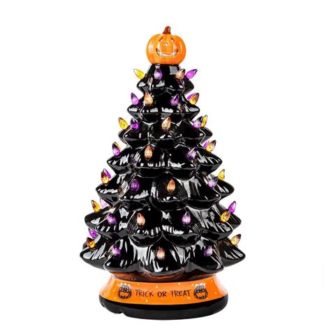 Halloween Colored lights Christmas Tree-Handcrafted and Hand Painted