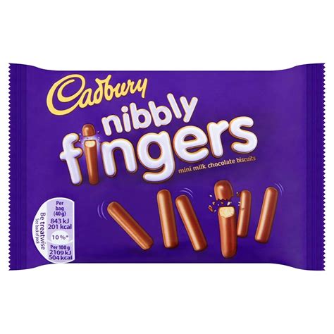 Cadbury Mini Fingers Chocolate Biscuits Bag 40g Grocery