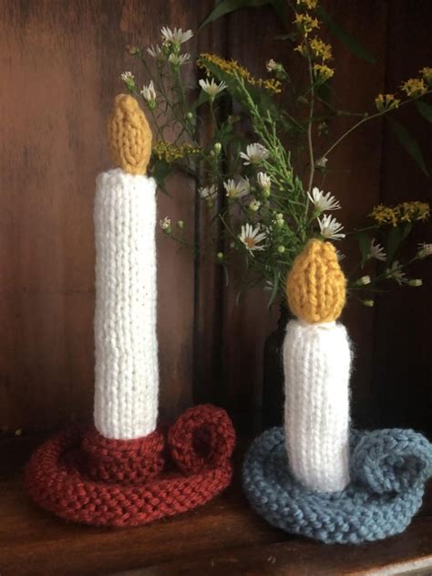 Christmas Candle Knit Pattern Knitting Pattern By Amy Gaines Knit