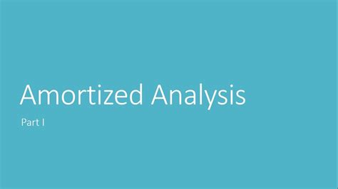 W L P Amortized Analysis Youtube