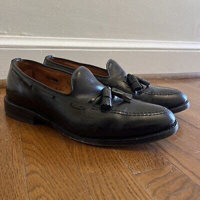 ALLEN EDMONDS Grayson Slip On Black Leather Tassel Loafer Mens Size