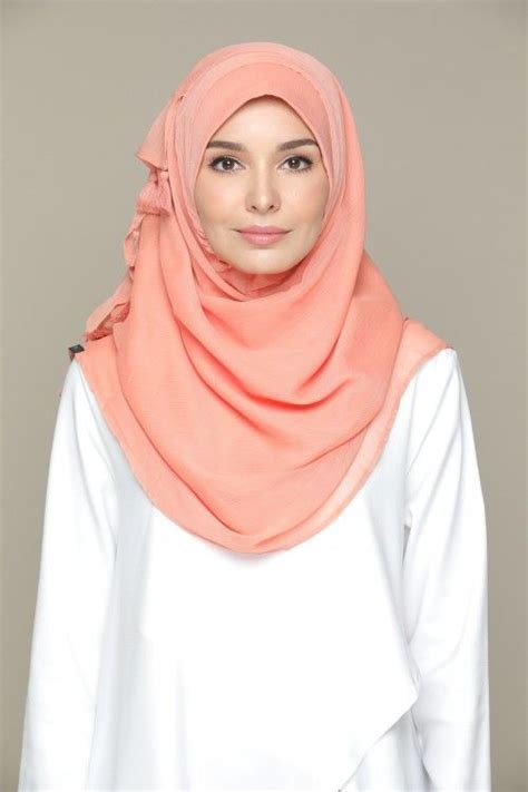 Canyon Clay Plain Smooth Chiffon Hijab Designs Instant Hijab Hijab