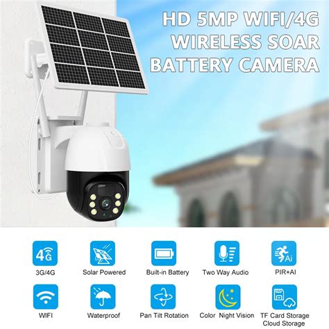 C Mera De Vigil Ncia CCTV Ao Ar Livre 4G C Mera Solar WiFi Vis O