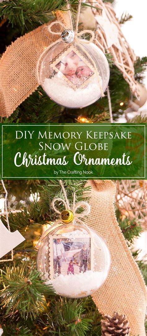 Diy Memory Keepsake Snow Globe Christmas Ornaments Christmas