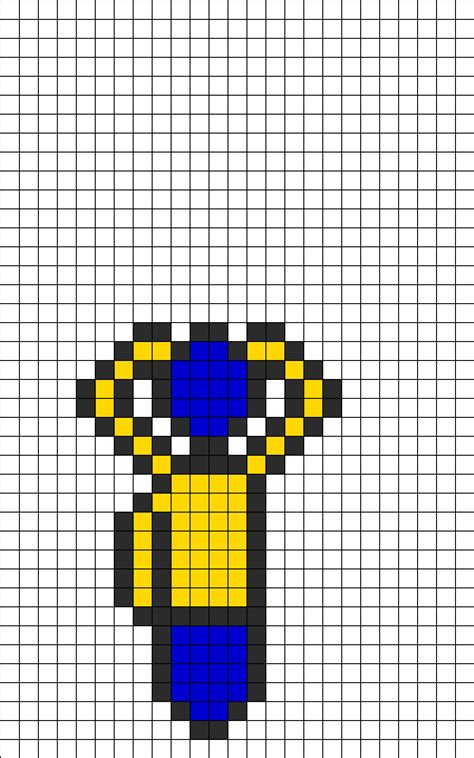 Sailor Mercury Transformation Stick Perler Bead Pattern Bead Sprites