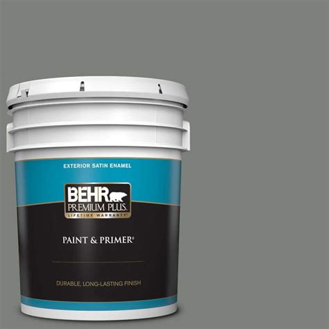 BEHR PREMIUM PLUS 5 Gal MQ6 20 Coastal Storm Satin Enamel Exterior