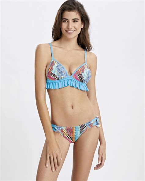 Top bikini con copa triángulo y relleno Bikini Bikini