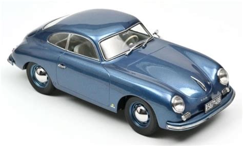 Coche miniatura Porsche 356 1 18 Norev Coupé metallic azul 1952