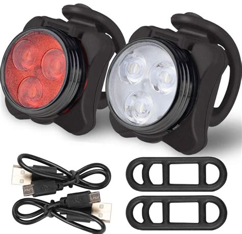 Amazon NUZYZ 2pcs USB Rechargeable Bike Light Waterproof Super