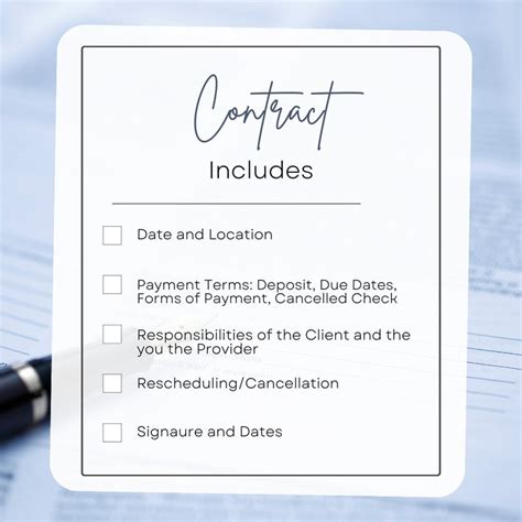 Officiant Contract Canva Template Printable And Editable Etsy