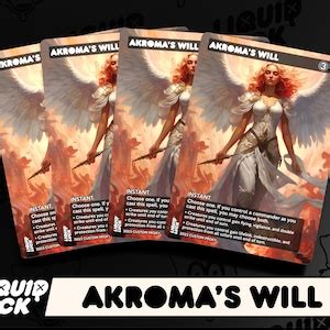 Akroma S Will Mtg Proxy Vintage Fantasy Art Style Full Art Custom