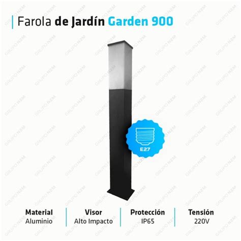 Farol Columna Piso Sendero Exterior Iluminacion G900 Pack 4 MercadoLibre