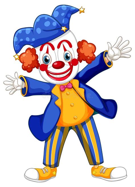 Personnage De Dessin Animé Clown Coloré Illustration De Vecteur