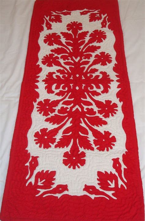 Table Runner Hawaiian Quilt 100 Hand Quiltedhand