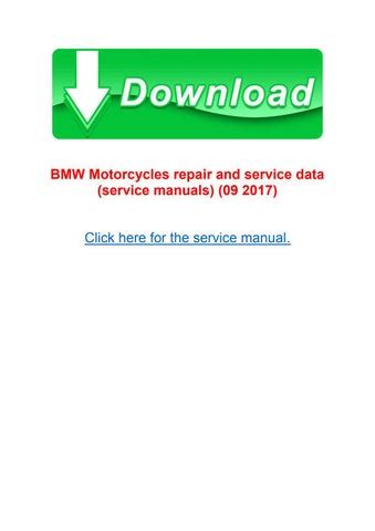 Bmw Motorcycles Repair And Service Data Service Manuals By