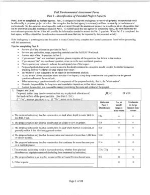 Fillable Online Full Environmental Assessment Form Part 2