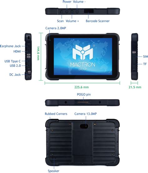 8 Inch Automation Rugged Android Mobile Tablet PC MAA0802 MACTRON