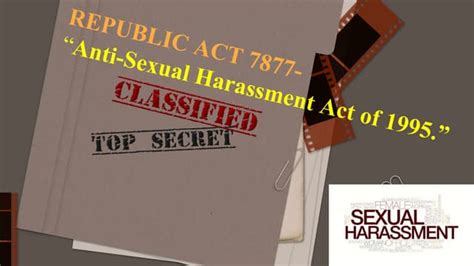 Sexual Harasmetn Act Republic Act 7877pptx