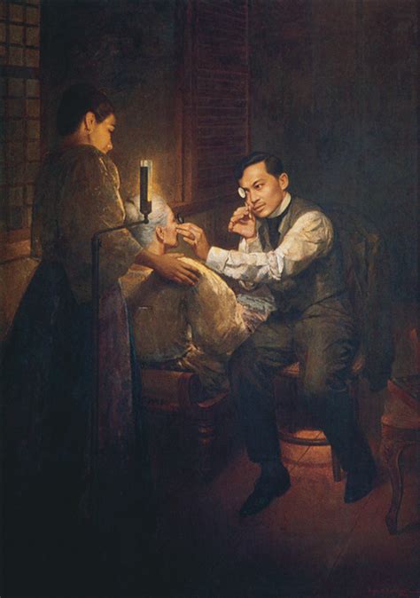 Rizal Treating His Mother 1960 Painting By Romeo Enriquez Jose