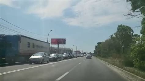 Trafic blocat între Eforie Nord și Sud Coloana de mașini se întindea