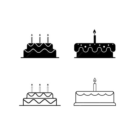 Premium Vector Birthday Cake Icon